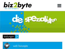Tablet Screenshot of biz2byte.de